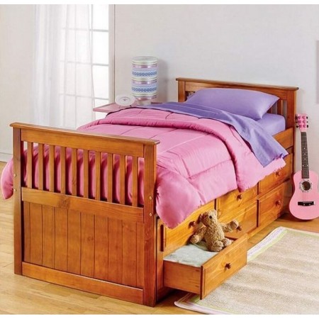 B092 Oak : Giường 2 Tầng Kéo - 1m / 1m